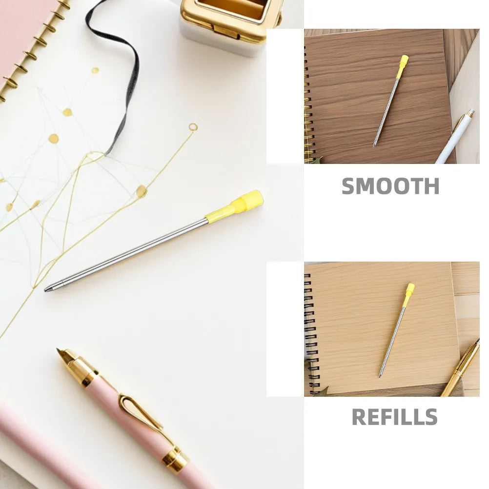 50pcs Metal Ballpoint Pen Refills Medium Point – Smooth Ink Ballpoint Pen Refills PLUSH