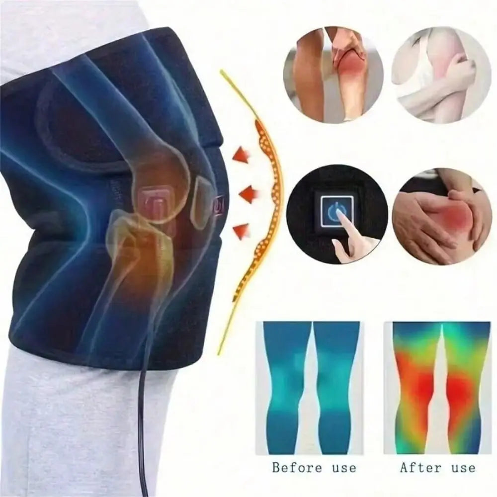 Infrared Electric Heating Knee Brace – Adjustable Warmth Heating Knee Brace PLUSH