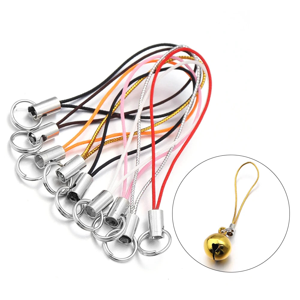 50pcs Phone Lanyard Lariat Strap Cords with Jump Rings DIY Lanyard Strap Cord PLUSH