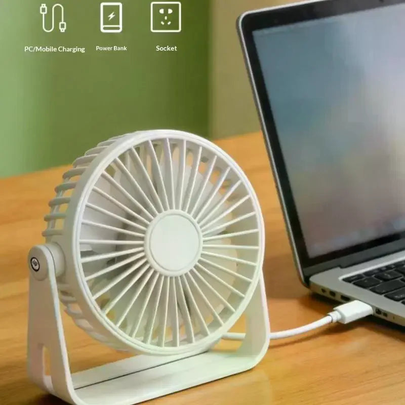 Portable Mini USB Desktop Fan – Quiet Cooling for Home & Office USB Desktop Fan PLUSH