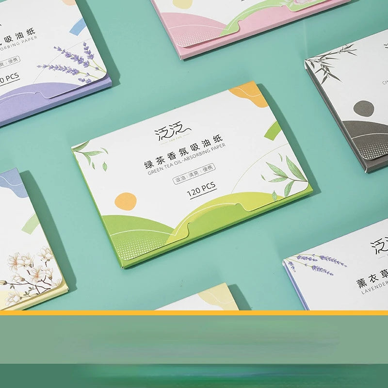 Rose Green Tea Oil Control Face Blotting Sheets 100–120pcs Face Blotting Sheets PLUSH
