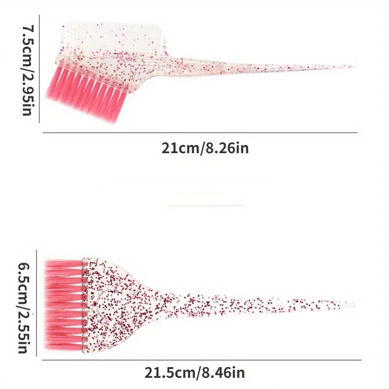 4-Piece Hair Dye Brush & Comb Highlighting Set | Salon Kit Hair Dye Brush Set PLUSH