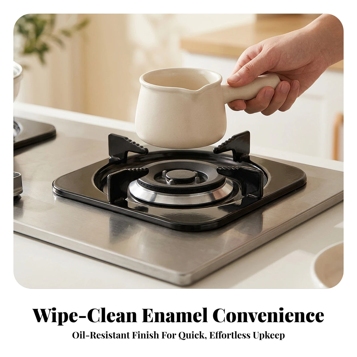 Heavy-Duty Iron Cooktop Burner Stand with Square Frame Burner Stand Rack PLUSH