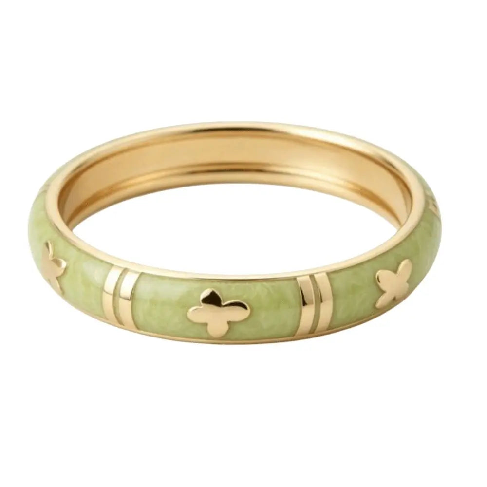 Colorful Cloisonne Enamel Bangle – Floral Butterfly Bracelet Enamel Bangle Bracelet PLUSH Type K