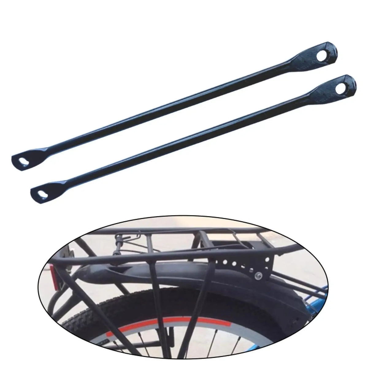 Bike Rear Rack Connector Rods 2-Pack – 24–26" Mountain Bikes Bike Rack Connector PLUSH