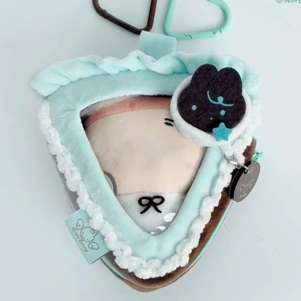Transparent Strawberry Cake Bag Charm PVC Mini Display Pouch Bag Charm Pouch PLUSH Style 6