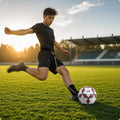 Rebound Soccer Ball with Elastic Cord – Size 4 Practice Trainer Soccer Training Trainer PLUSH Red