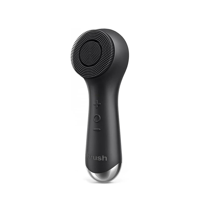 USB Rechargeable Silicone Facial Cleansing Brush | 360° Rotating Facial Cleansing Brush PLUSH black
