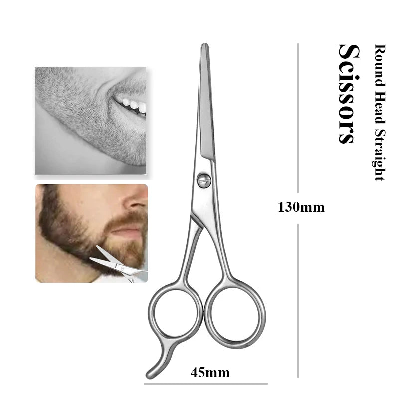 Stainless Steel Barber Shears – Haircut & Beard Scissors Barber Shears PLUSH