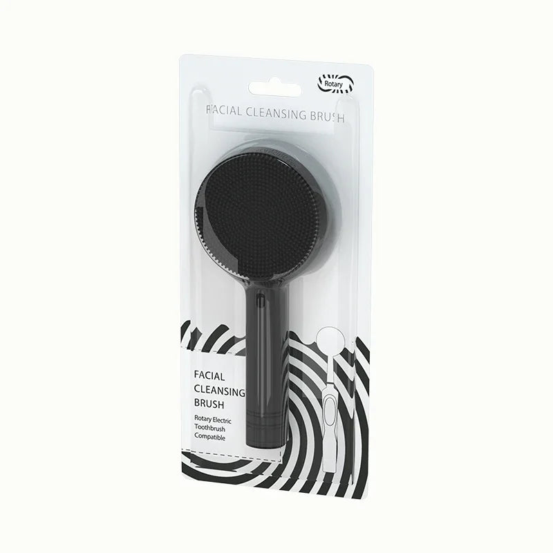 Silicone Facial Cleansing Brush Head for Oral-B Handles Facial Cleansing Brush PLUSH Black