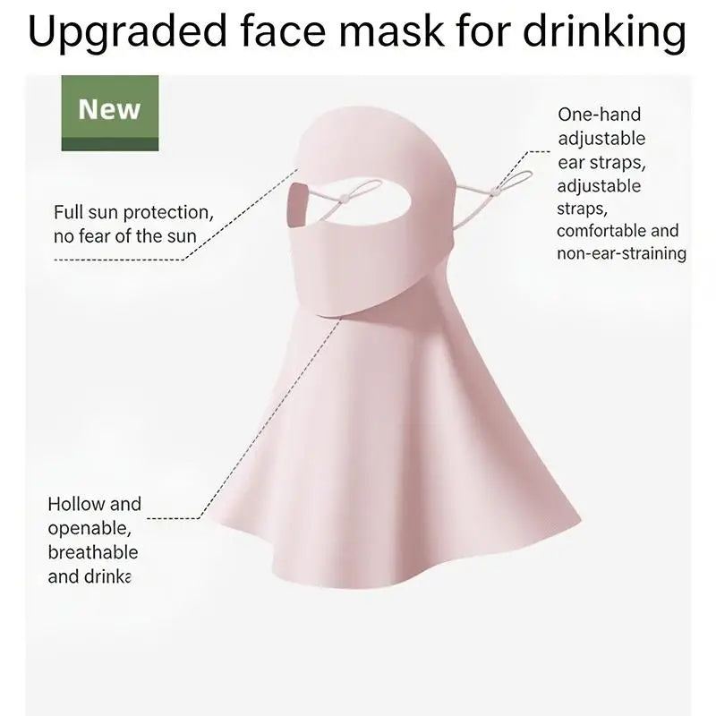 Women's UV Protection Cycling Face Mask – Breathable & Lightweight UV Cycling Face Mask PLUSH D one size