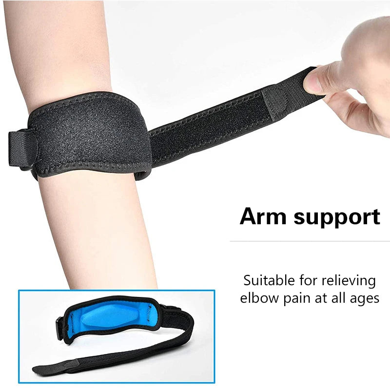 Adjustable Elbow Support Strap – Sports Brace for Tennis & Golf Elbow Support Brace PLUSH
