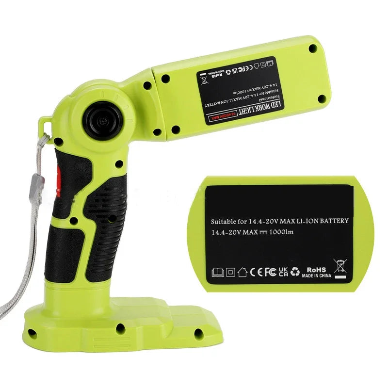 12W LED Work Light for Ryobi 18V Battery – Portable Spotlight LED Work Light PLUSH