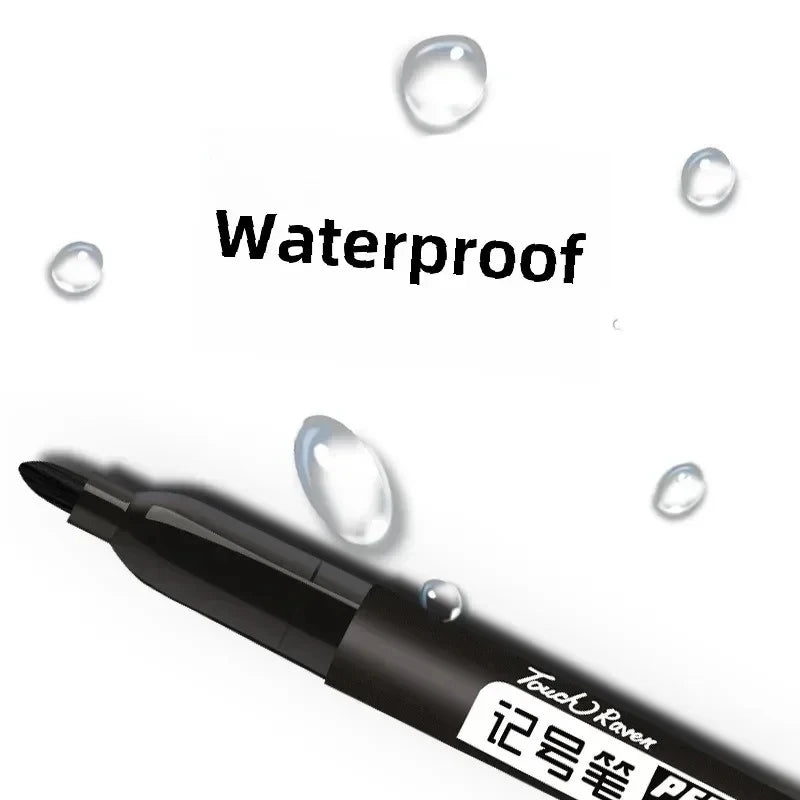 6-Pack Permanent Markers Fine & Broad Nib – Waterproof Ink Permanent Marker Set PLUSH