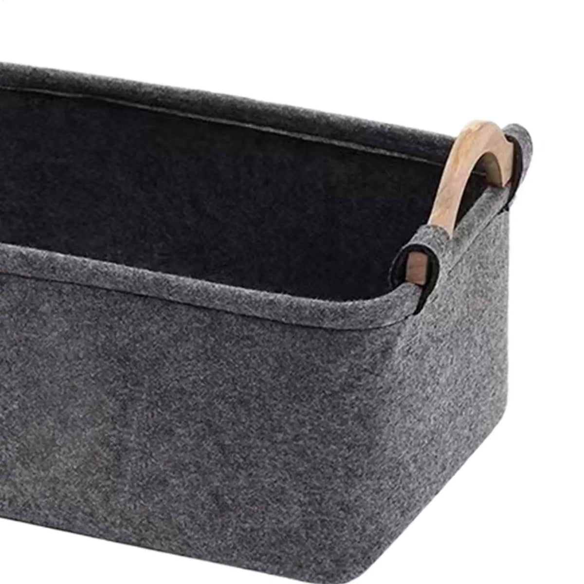 Felt Foldable Storage Basket with Handle – Red Organizer Storage Basket PLUSH