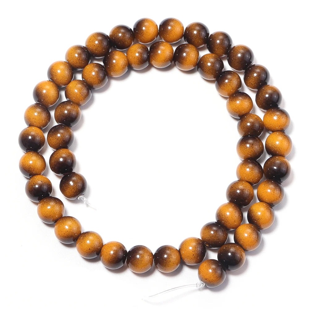 Tiger Eye Glass Spacer Beads 6/8/10mm – DIY Jewelry Making Glass Spacer Beads PLUSH 8mm