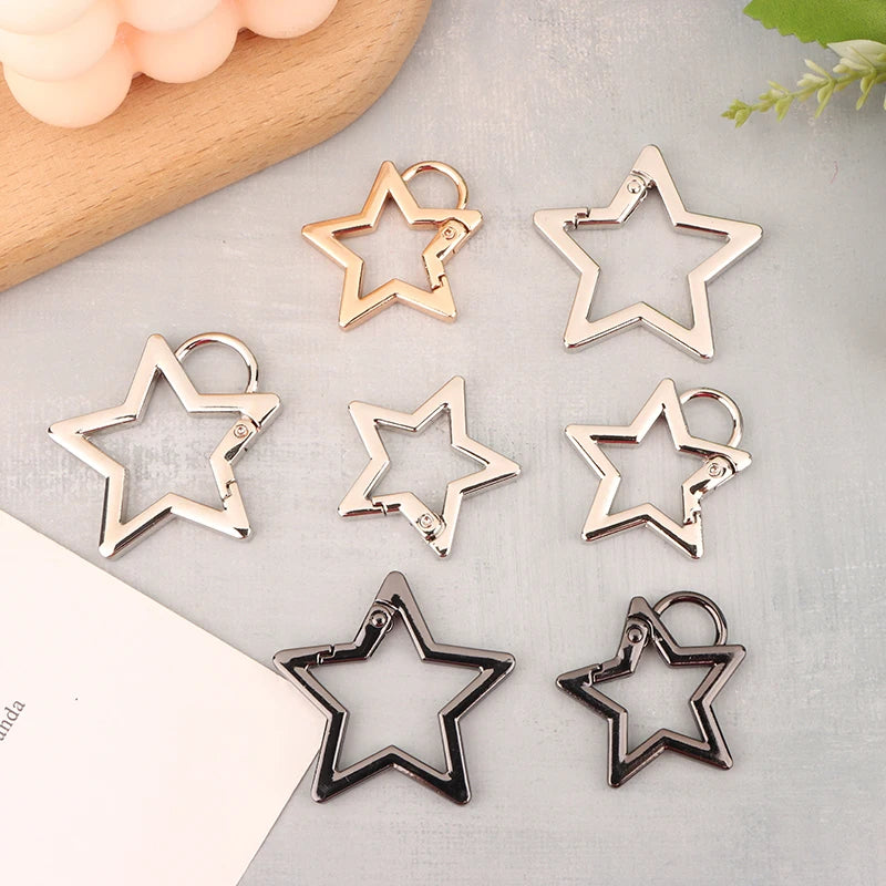 Star Hollow Spring Clasp Carabiner Clip – DIY Jewelry Connector Jewelry Clasp Connector PLUSH
