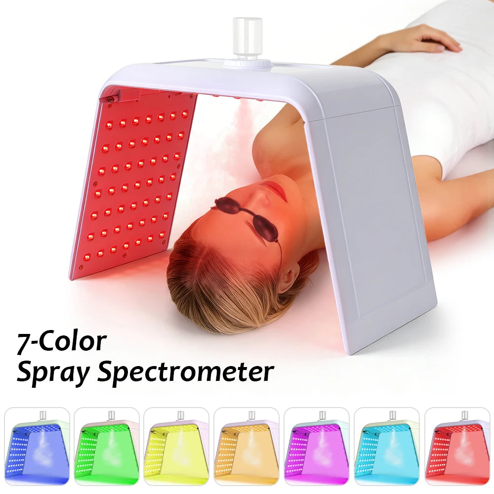 7 Color LED Photon Therapy Machine & Nano Mist Spray Facial LED Photon Beauty Device PLUSH