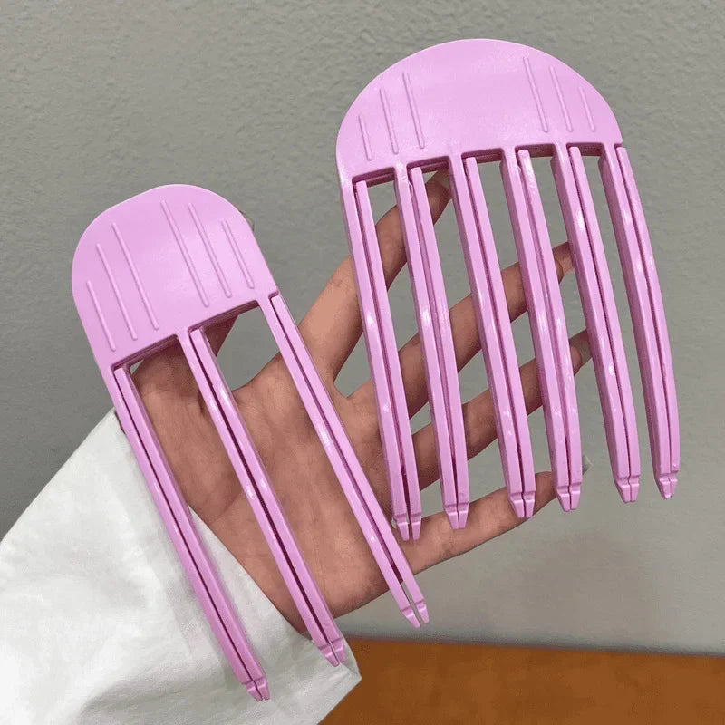 Volumizing Hair Root Clips – Curling Bangs & Fluffy Volume Hair Volume Clips PLUSH Purple 2pcs XXS