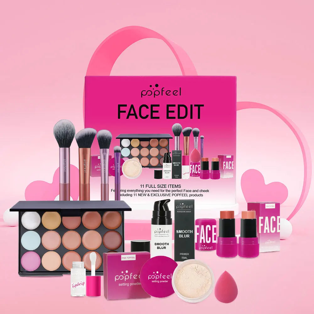 POPFEEL 11-Piece All-in-One Makeup Gift Set for Women & Girls Makeup Gift Set PLUSH SET007A