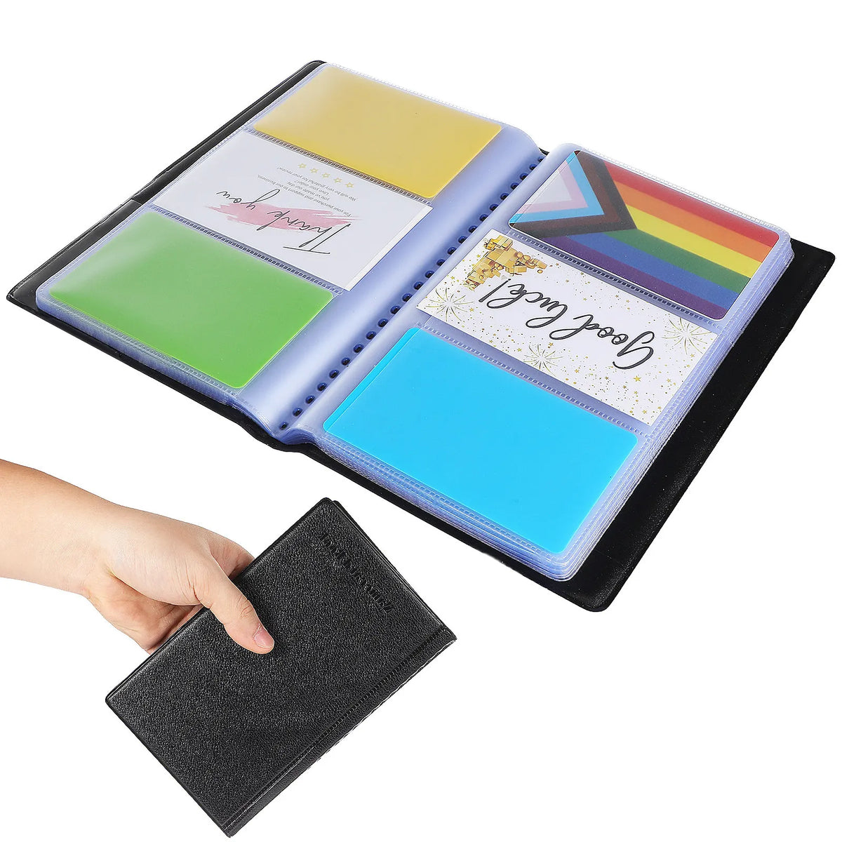 Business Card Organizer Book 240 Slots – PU Binder & Index Tabs Business Card Organizer PLUSH