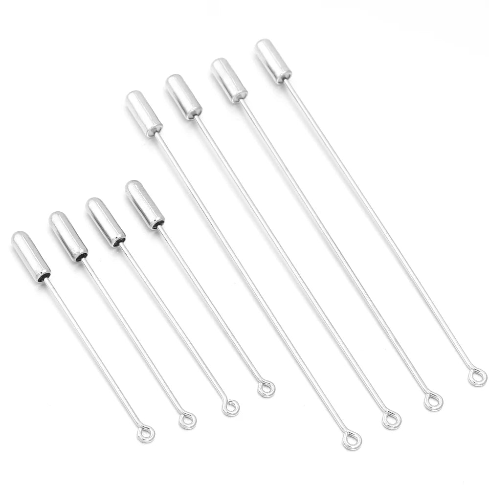 10pcs Rhodium Head Pins & Eye Pins 50/90mm – DIY Jewelry Jewelry Head Pins PLUSH