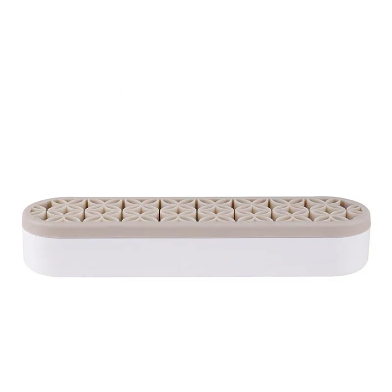 Silicone Crochet Hook & Makeup Brush Holder Organizer Silicone Tool Organizer PLUSH Grey