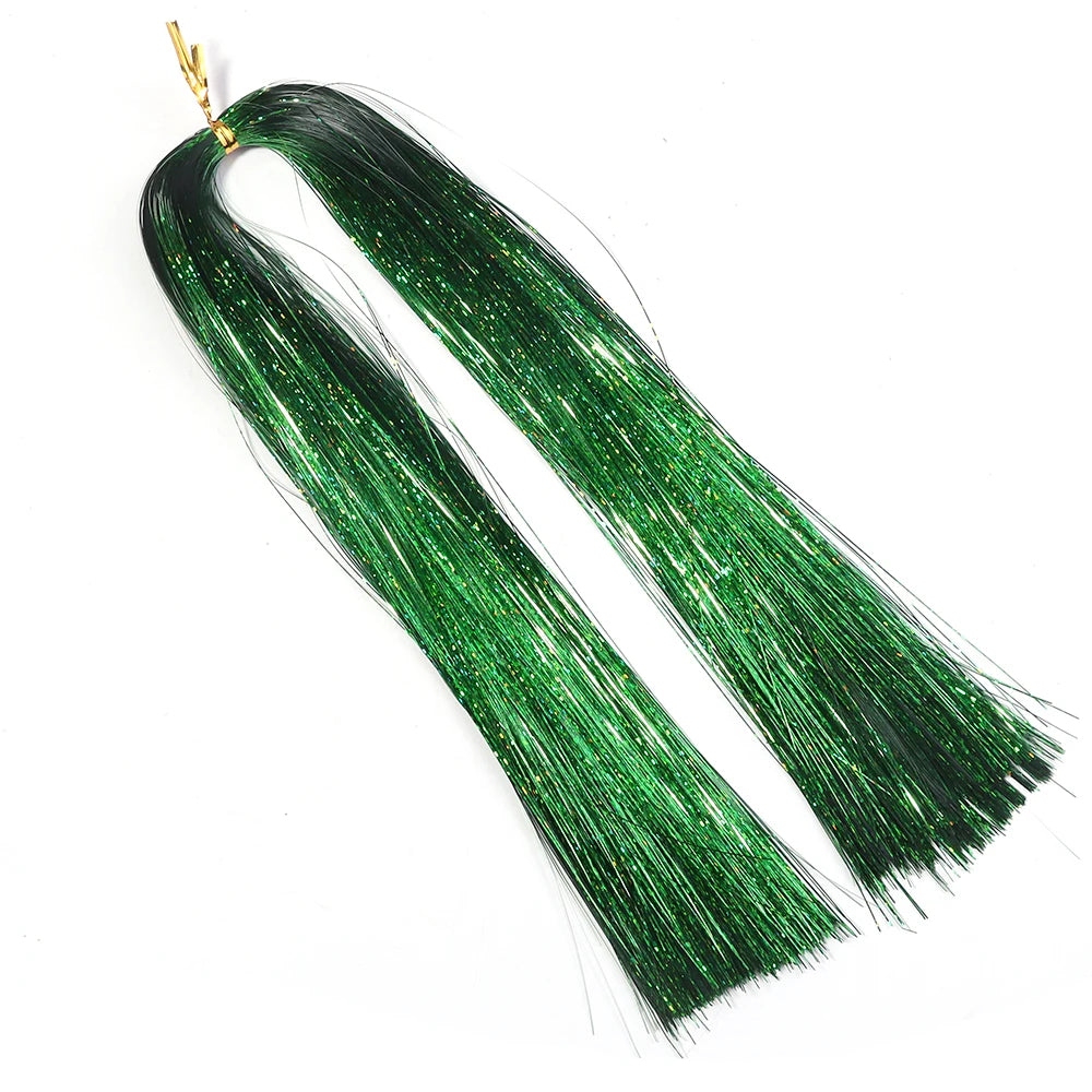 Iridescent Tinsel Icicle Garland 3000pcs – Christmas Decoration Christmas Tree Garland PLUSH Green