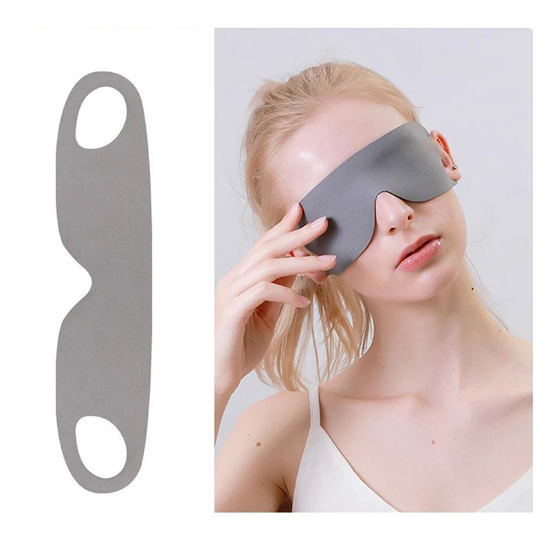 Zero Pressure Sleep Mask – Breathable Ice Silk Blockout Eye Mask Sleep Eye Mask PLUSH Gray