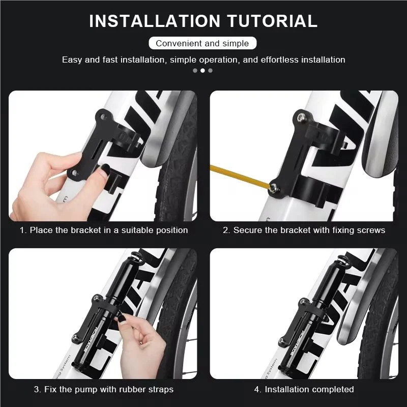 Portable Mini Bike Pump – Schrader & Presta Valve, High Pressure Bicycle Hand Pump PLUSH