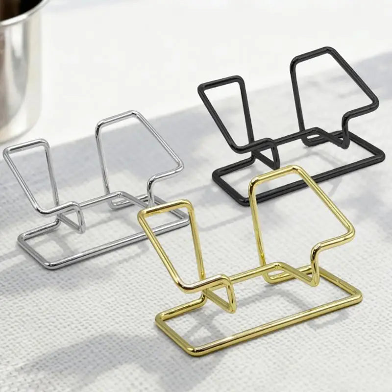 KOQZM Dual-Slot Metal Business Card Display Stand Holder Business Card Holder PLUSH