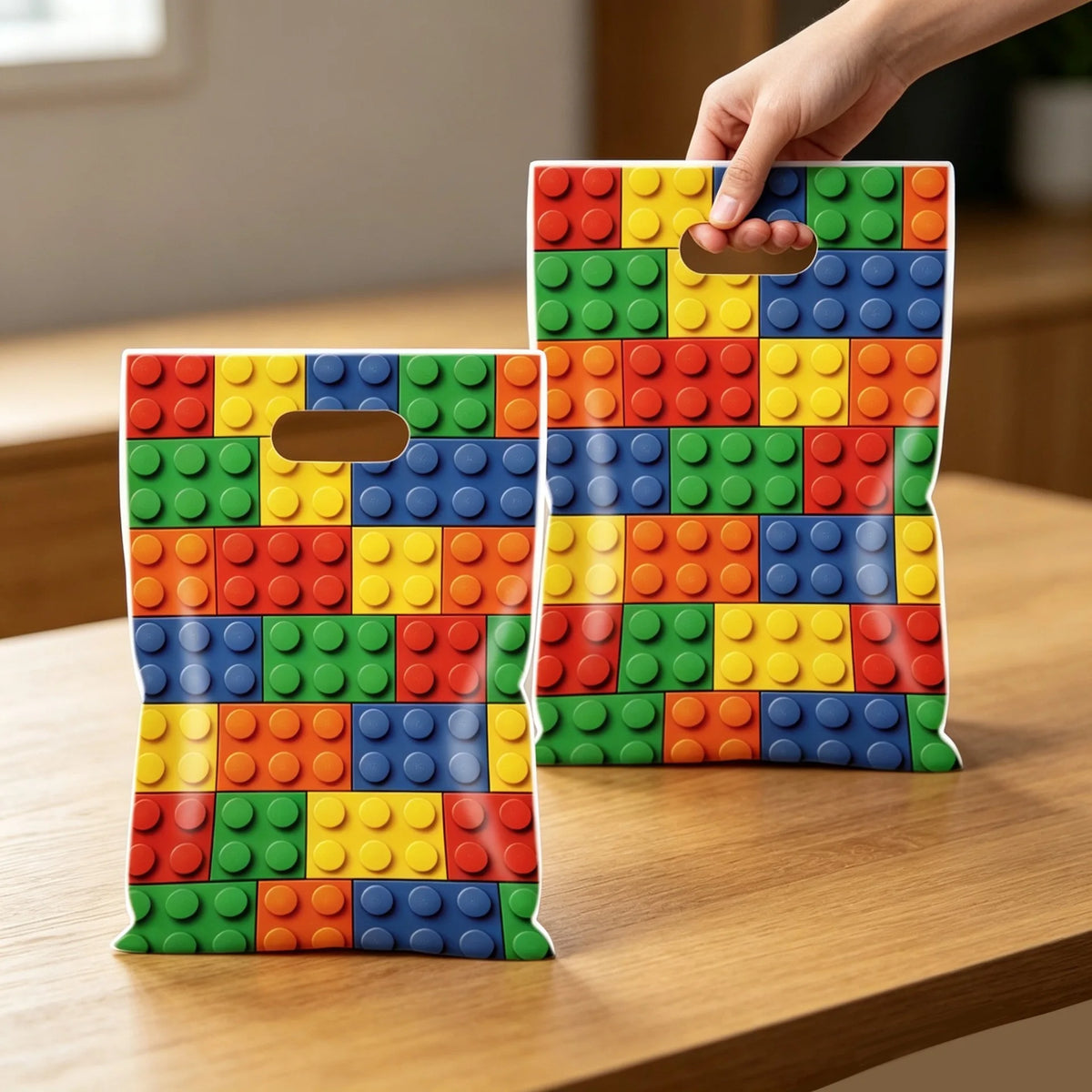 Building Bricks Party Favor Bags with Handles – Kids Gift Bags Party Favor Bags PLUSH