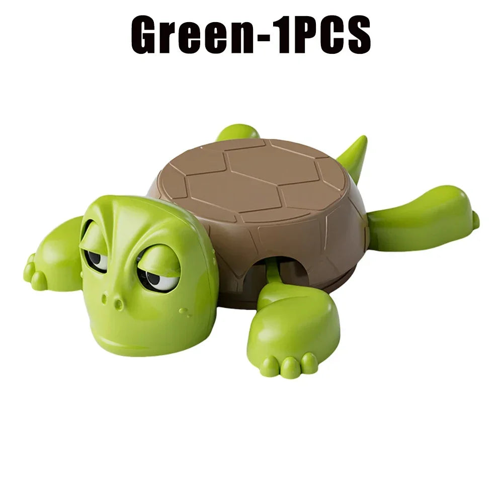 Funny Push-Down Turtle Coaster – Pop-Up Eyes Novelty Desk Toy Novelty Coaster Toy PLUSH OneSize Green-1PCS