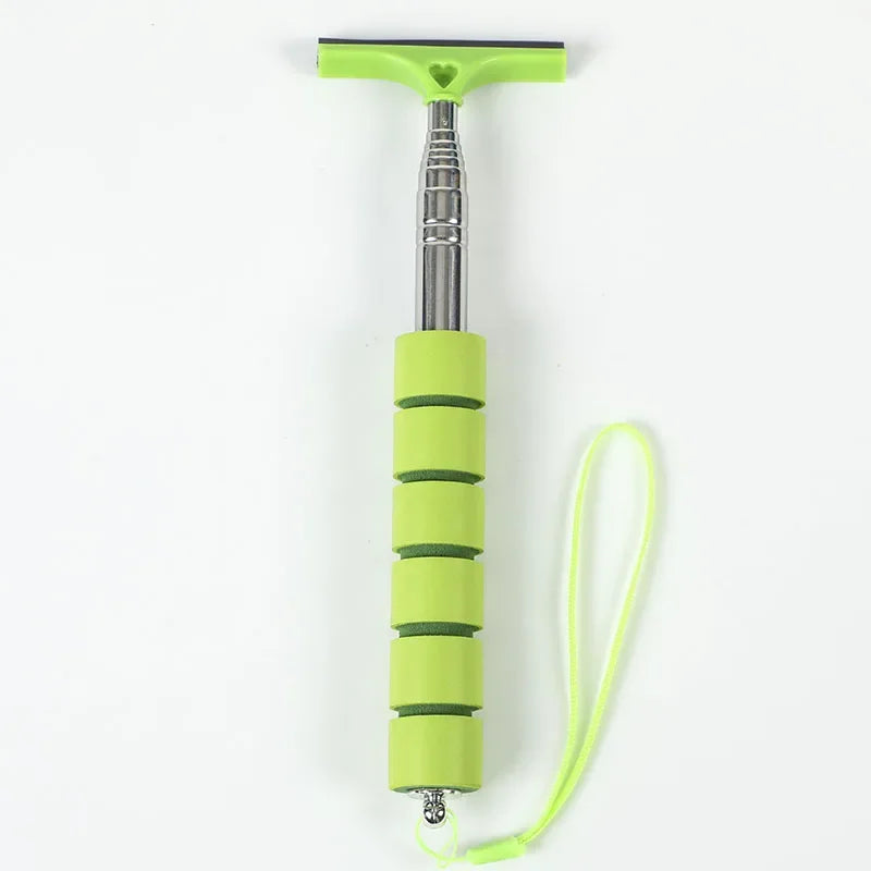 Telescopic Car Mirror Wiper & Auto Glass Cleaning Tool Car Cleaning Tool PLUSH green