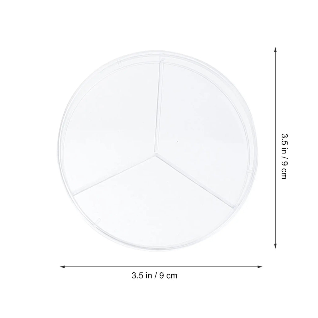 10pcs Clear 3-Compartment Plastic Petri Dishes – Lab & Science Lab Petri Dishes PLUSH