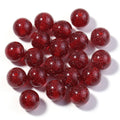 20pcs Gypsophila Resin Beads – Colorful Sparkle Round DIY Jewelry Resin Jewelry Beads PLUSH red 12mm hole 2.2mm