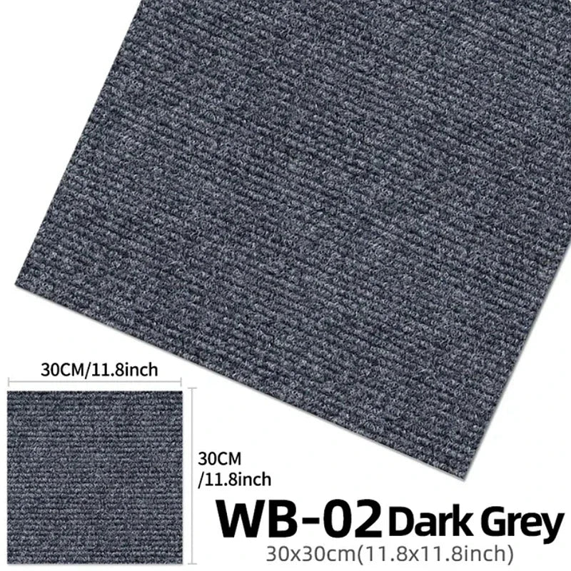 40pcs Self-Adhesive Carpet Tiles – DIY Peel & Stick Floor Mats Carpet Floor Tiles PLUSH