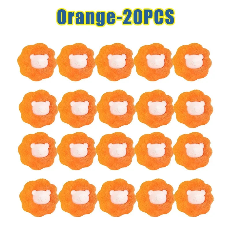 Laundry Washing Balls – Lint & Pet Hair Remover 6pcs Laundry Washing Balls PLUSH Orange 20PCS