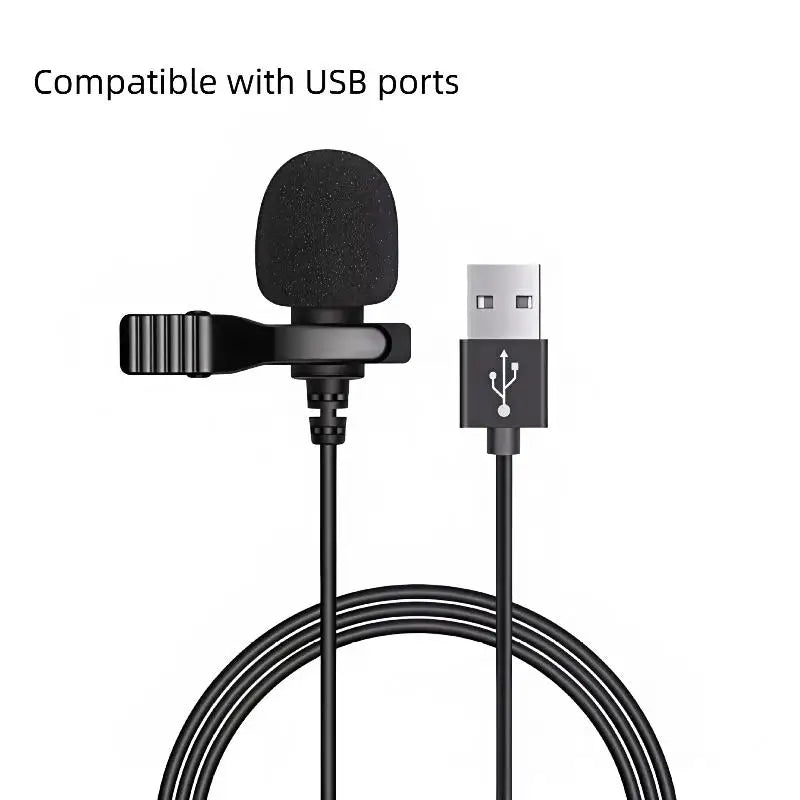 Mini Clip-On Lapel Condenser Mic – USB, 3.5mm & Type-C Lapel Condenser Mic PLUSH A3