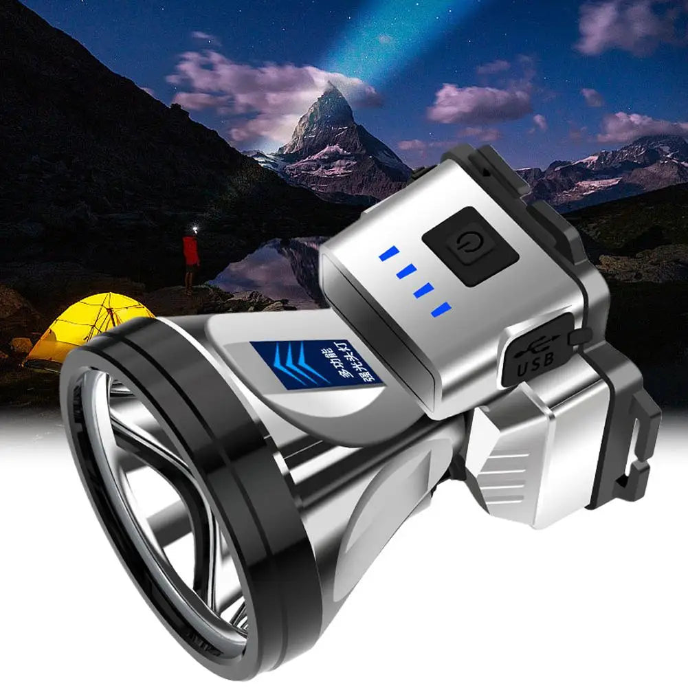 USB Rechargeable LED Headlamp – Waterproof Camping & Fishing Light LED Headlamp PLUSH