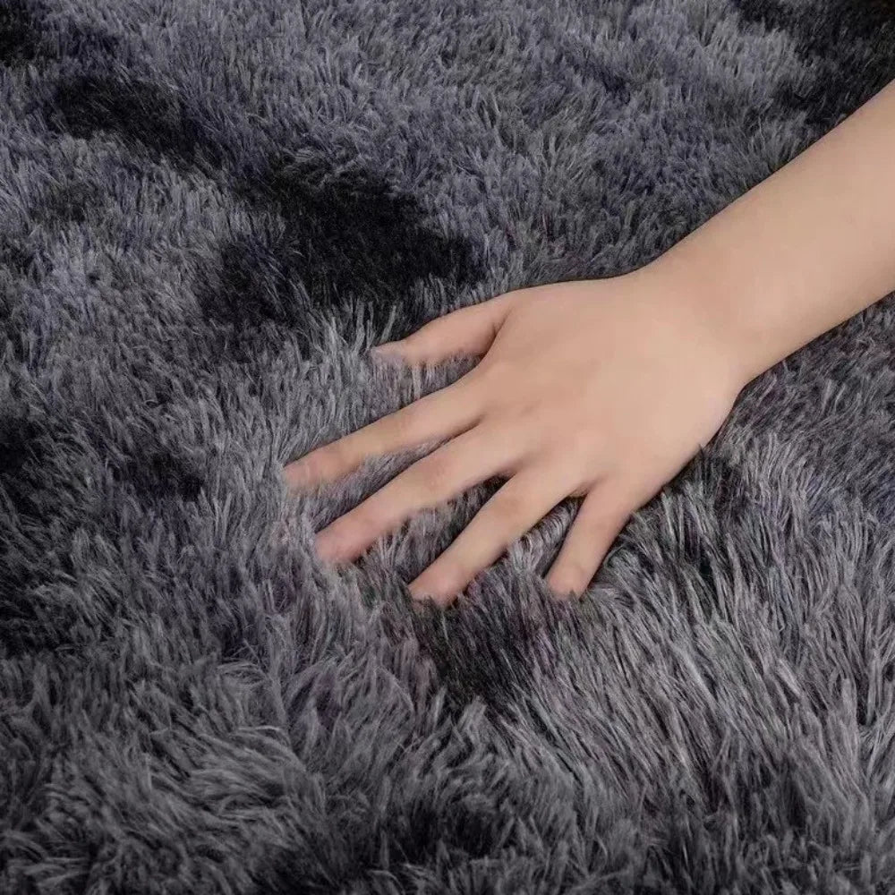 Gradient Plush Table Mat – Fluffy Shaggy Desk & Cabinet Pad Plush Table Mat PLUSH