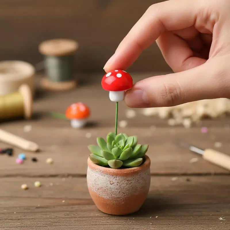 50pcs Colorful Mini Foam Mushrooms for DIY Crafts & Pot Decor DIY Craft Ornaments PLUSH