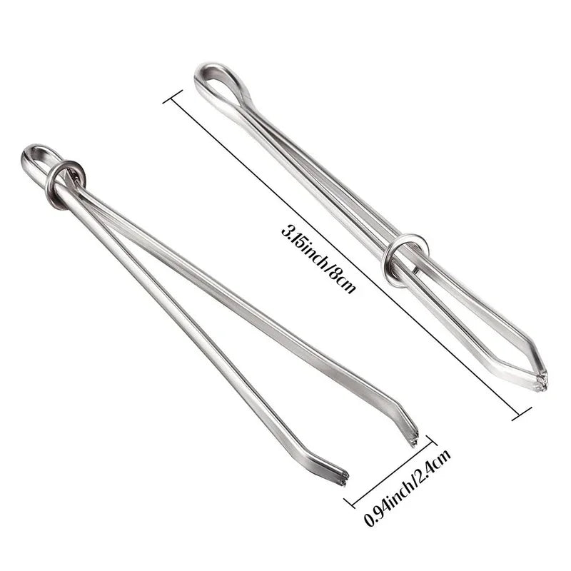 2pcs Stainless Steel Elastic Band Threader Garment Clips Sewing Sewing Threader Clips PLUSH