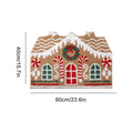 Christmas Gingerbread House Doormat – Anti-Slip Welcome Mat Holiday Door Mat PLUSH 1PC House