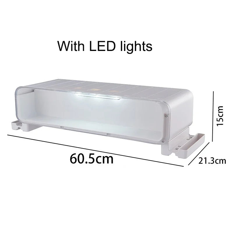 Transparent Monitor Stand & Display Shelf for Collectibles Monitor Stand & Shelf PLUSH B With LED lights