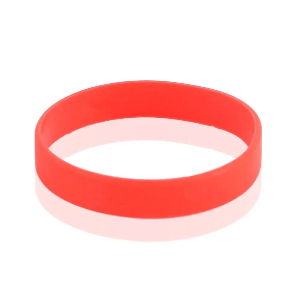 Colorful Silicone Sports Wristband Bracelet – Unisex Silicone Wristband PLUSH red