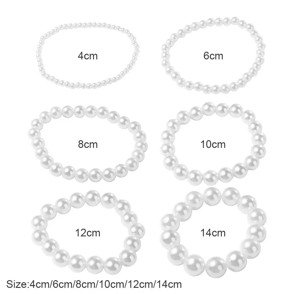Korean Pearl Elastic Bracelet for Women – Trendy Strand Jewelry Pearl Strand Bracelet PLUSH