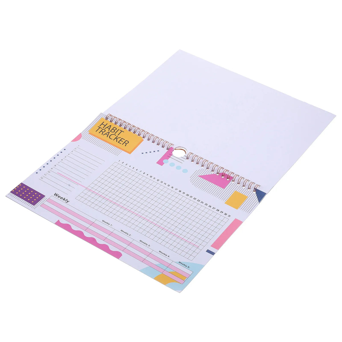 Spiral Habit Tracker Notebook – Monthly Desk Planner Journal Habit Tracker Notebook PLUSH