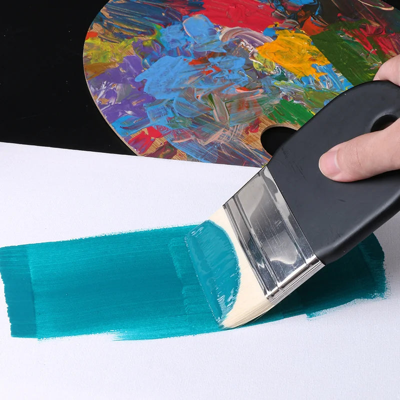 Nylon Flat Square Paint Brush Set 3 Sizes – Art & Craft Paint Brush Set PLUSH