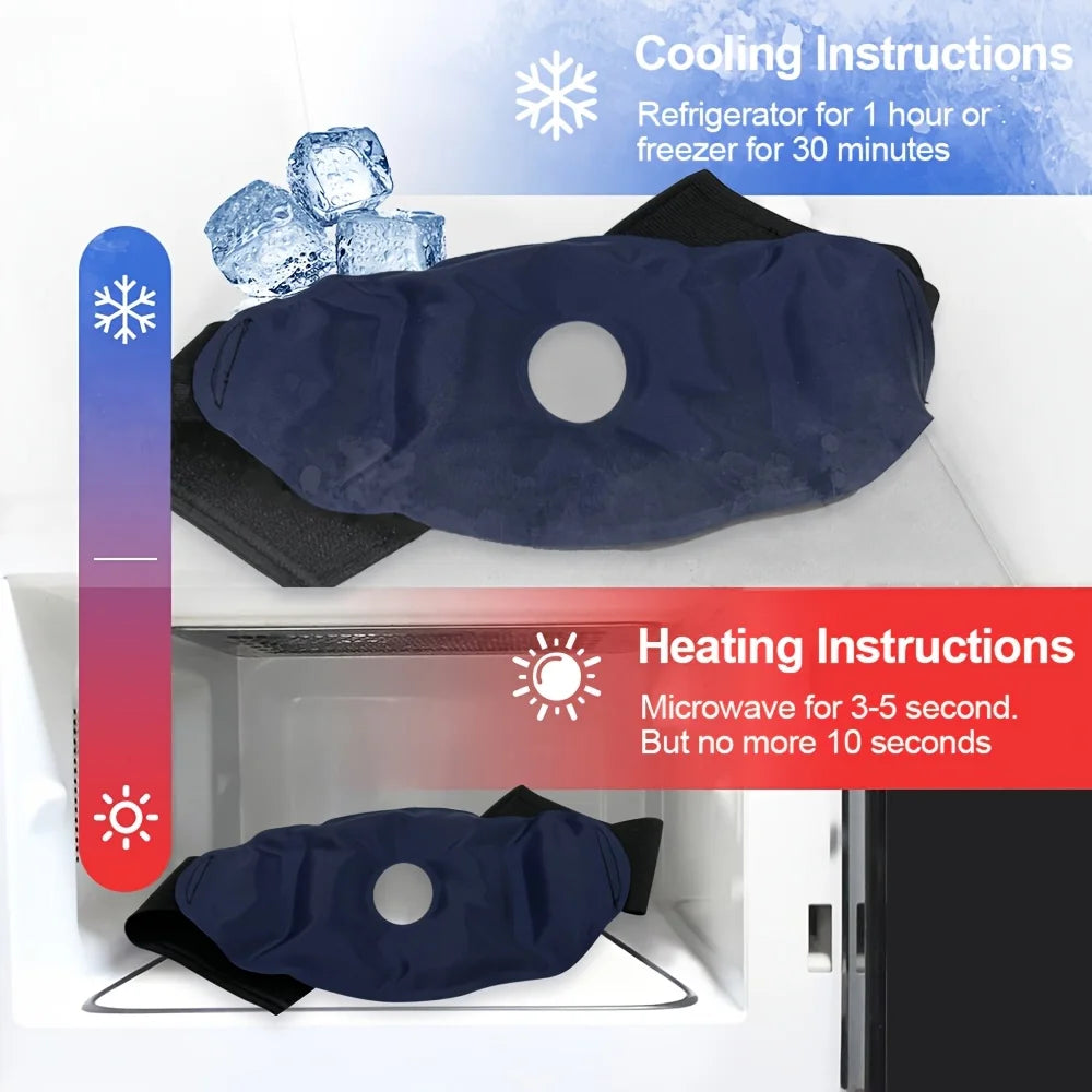 Reusable Knee Ice Pack Wrap – Adjustable Cold Compress Gel Pad Cold Compress Wrap PLUSH